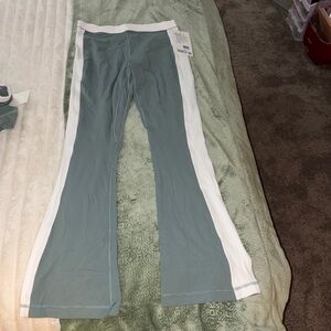 lululemon athletica Teal and White Flare Pants